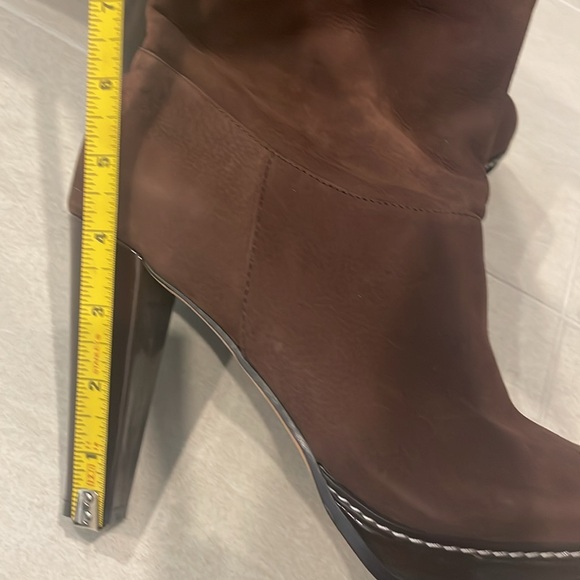 Chocolate Suede Cole Haan Heeled Boots - Picture 4 of 6